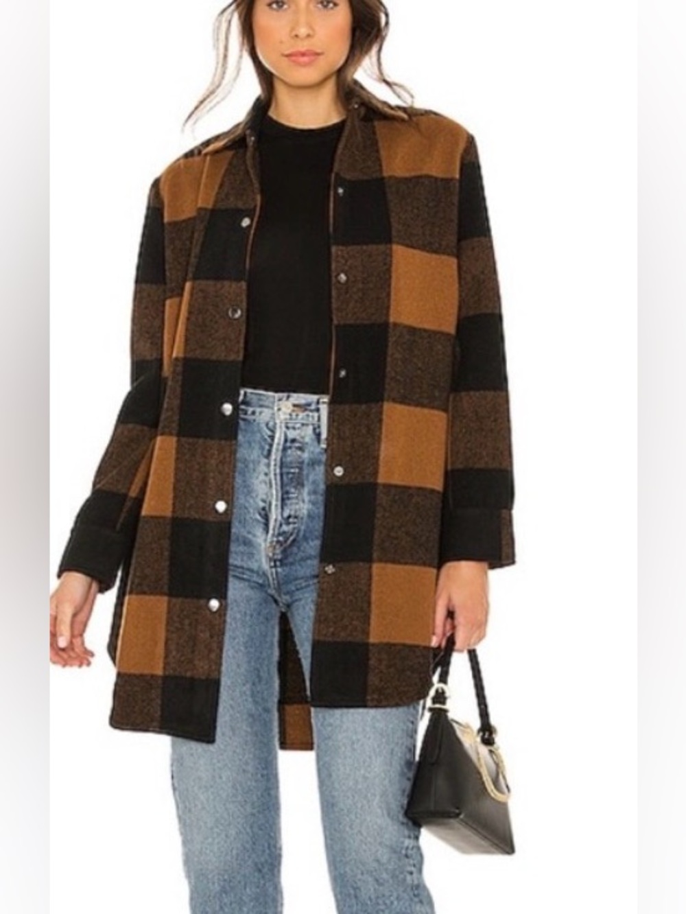 BB Dakota Extra Small Black and Brown Checker Coat.